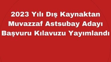 2023 Yılı Dış Kaynaktan Muvazzaf Astsubay Adayı Başvuru Kılavuzu Yayımlandı