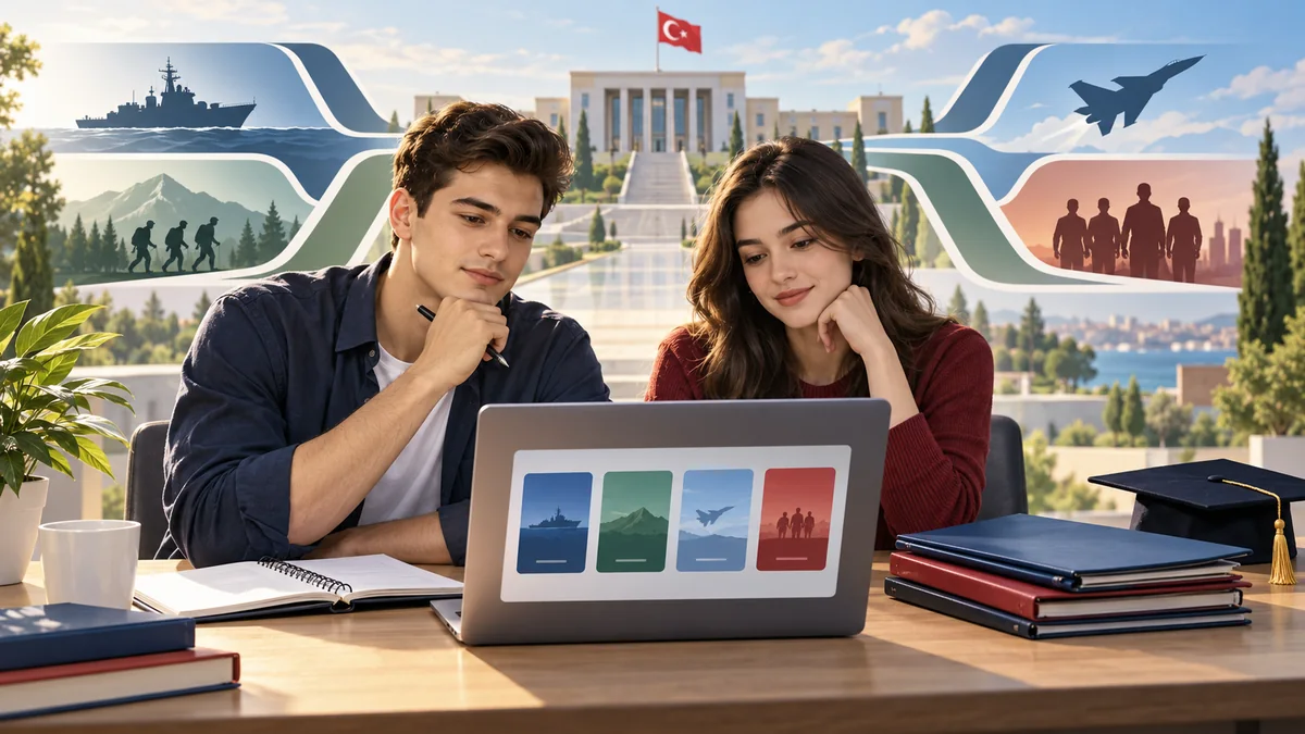 Askerî okul ve meslek yollarını değerlendiren adaylar