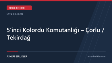 41’inci Komando Tugay Komutanlığı – Vize / Kırklareli rehber kapağı