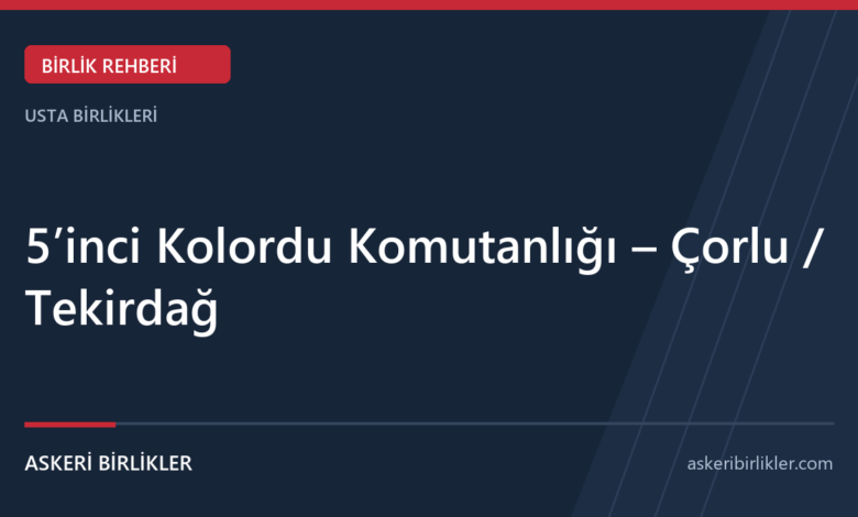 41’inci Komando Tugay Komutanlığı – Vize / Kırklareli rehber kapağı