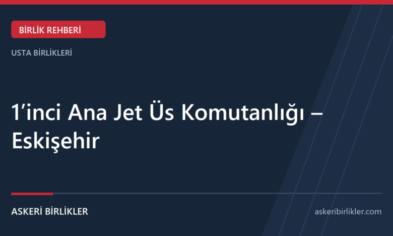 1’inci Ana Jet Üs Komutanlığı – Eskişehir 1’inci Hudut Tugay Komutanlığı – Derecik / Hakkâri rehber kapağı