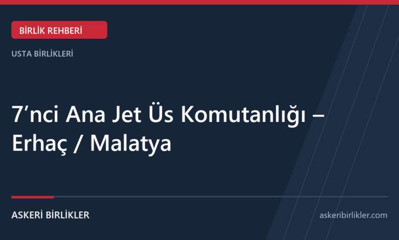 7’nci Ana Jet Üs Komutanlığı – Erhaç / Malatya 48’inci Hudut Tugay Komutanlığı – Şenoba / Uludere / Şırnak rehber kapağı