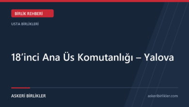 18’inci Ana Üs Komutanlığı – Yalova 18’inci Ana Üs Komutanlığı – Yalova rehber kapağı