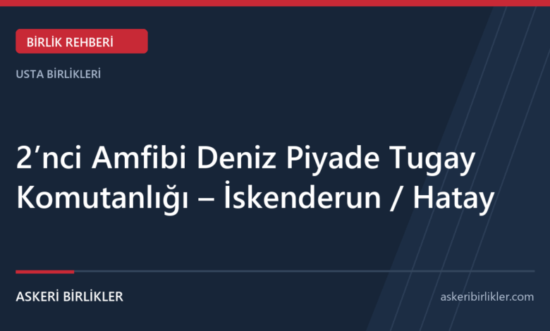 2’nci Amfibi Deniz Piyade Tugay Komutanlığı – İskenderun / Hatay 2’nci Amfibi Deniz Piyade Tugay Komutanlığı – İskenderun / Hatay rehber kapağı