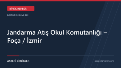 Jandarma Atış Okul Komutanlığı – Foça / İzmir Jandarma Atış Okul Komutanlığı – Foça / İzmir rehber kapağı