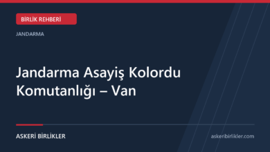 Jandarma Asayiş Kolordu Komutanlığı – Van rehber kapağı