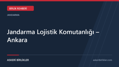 Jandarma Lojistik Komutanlığı – Ankara rehber kapağı