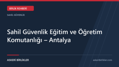 Sahil Güvenlik Eğitim ve Öğretim Komutanlığı – Antalya rehber kapağı
