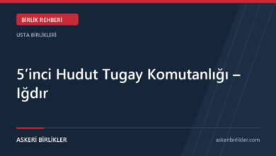 5’inci Hudut Tugay Komutanlığı – Iğdır rehber kapağı