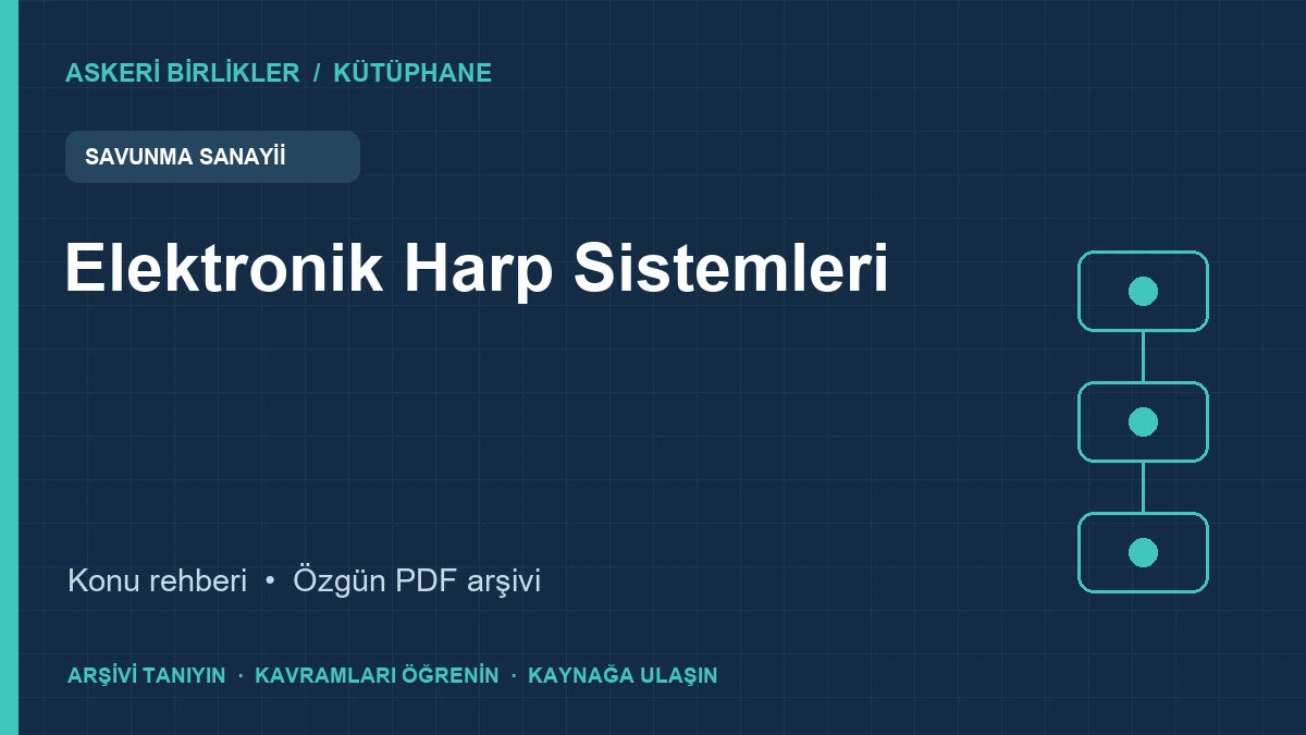 Elektronik Harp Sistemleri rehberi ve PDF broşür kapağı