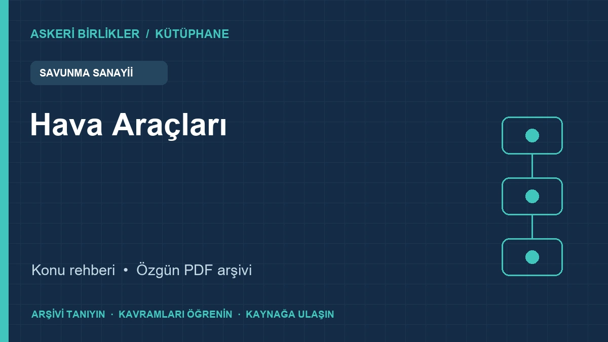 Hava Araçları rehberi ve PDF broşür kapağı